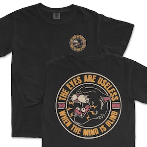 Blind Panther, American Traditional Tattoo Shirt, Tattoo Art Shirt, Comfort Colors, Tattoo Inspired Clothing, The Eyes Are Useless