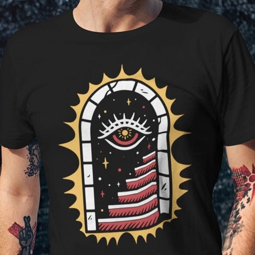 Buy Mystical Staircase Shirt Traditional Tattoo Third Eye Online in India - Etsy Buy Mystical Staircase Shirt Traditional Tattoo Third Eye Online in India - Etsy