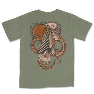 Eagle Snake Traditional Tattoo Shirt, Old School Flash Graphic Tee, Tattoo Apparel image 9