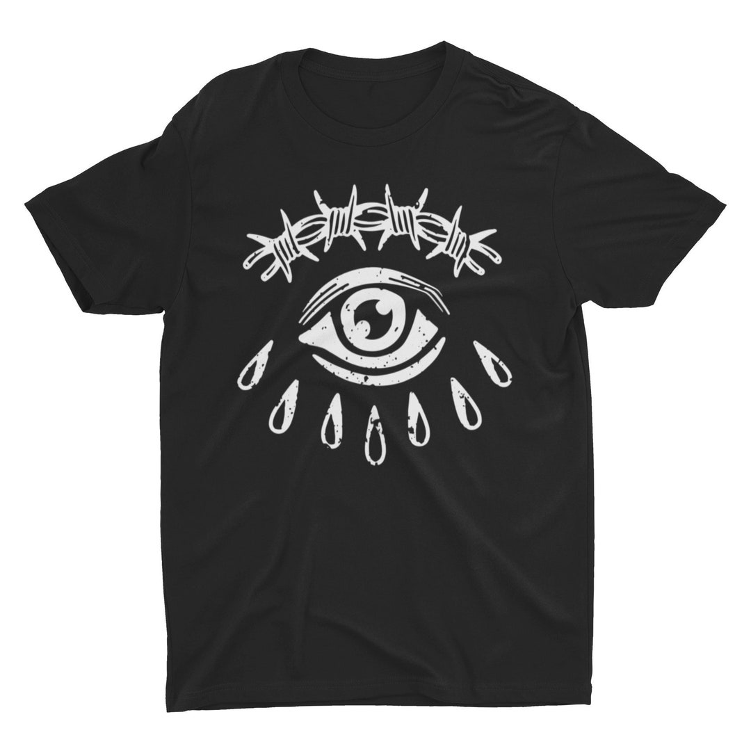 Barbed Wire Eye Traditional Tattoo Shirt Tattoo Clothing Etsy