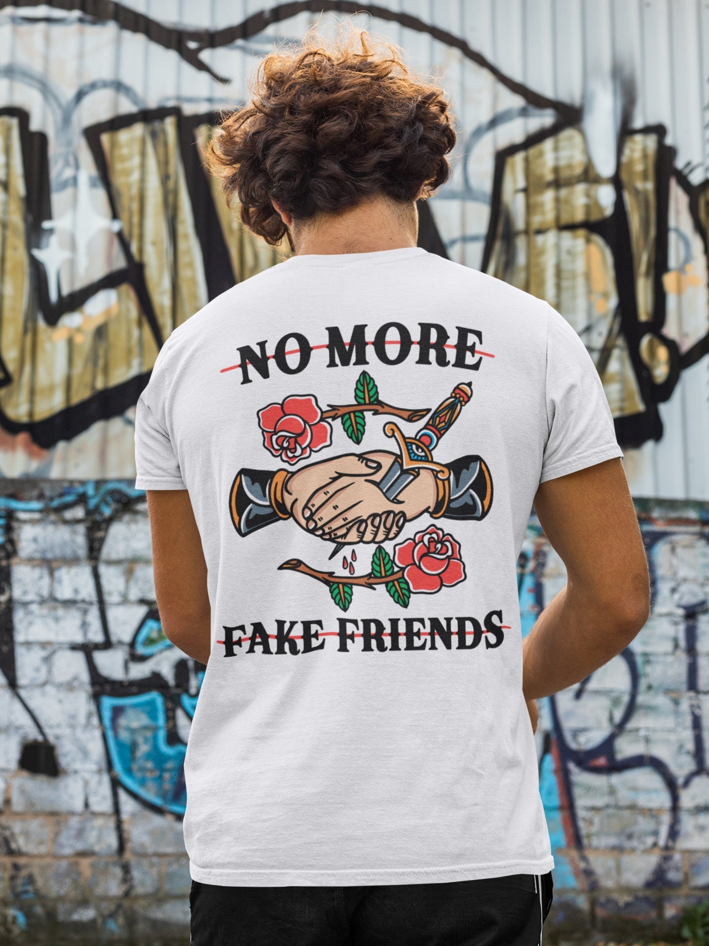 No More Fake Friends Tattoo Shirt Dagger Shirt Tattoo - Etsy