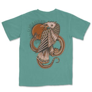 Eagle Snake Traditional Tattoo Shirt, Old School Flash Graphic Tee, Tattoo Apparel image 8