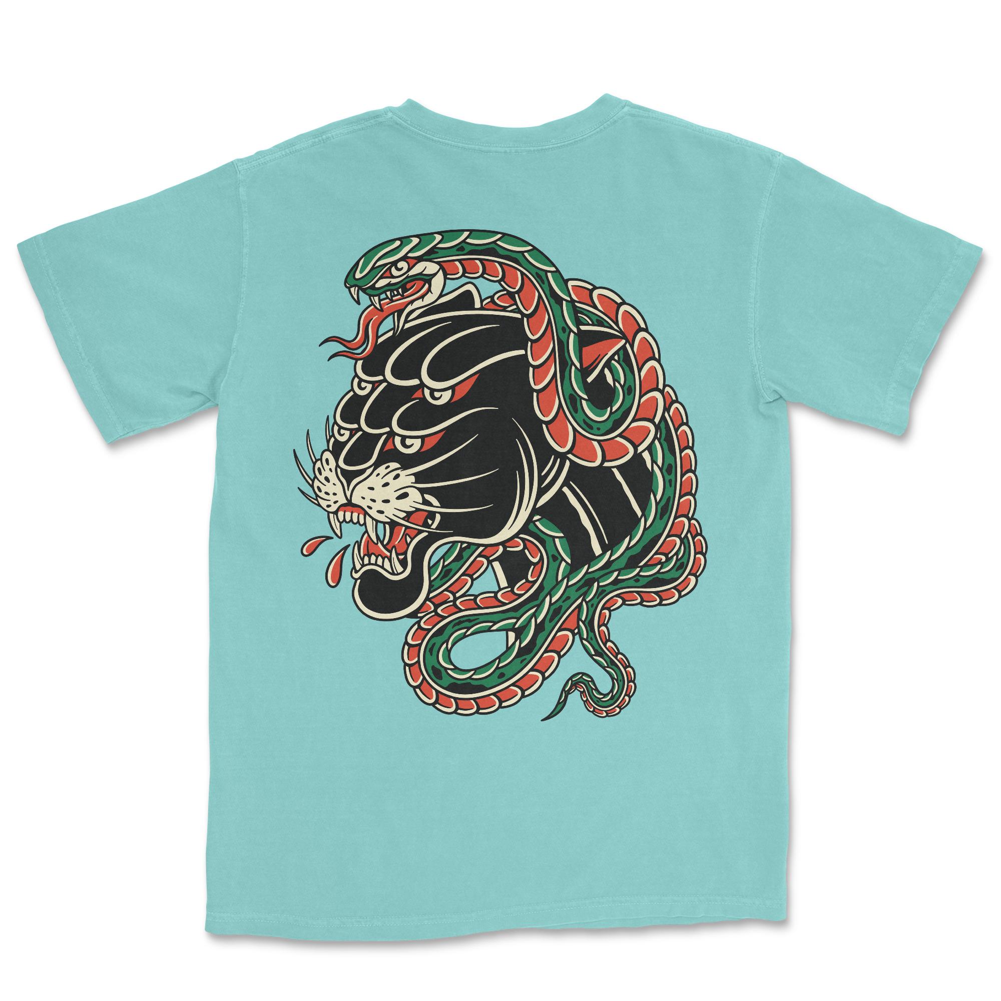 パンサー スネーク タトゥー Tシャツ、オールドスクール タトゥー ウェア、アメリカン トラディショナル タトゥー グラフィック Tシャツ、スネーク  シャツ、パンサー シャツ - Etsy 日本, image size:2000x2000