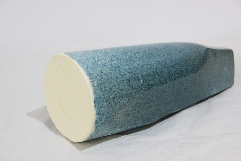 Home decoration Home Gift Asymmetrical Ceramic vase Uneven Spraying Blue Glaze