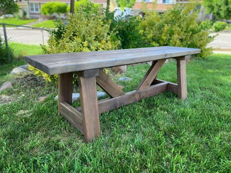 DIY Farmhouse Bench Plan Rustic Wooden Bench for Entryway Dining