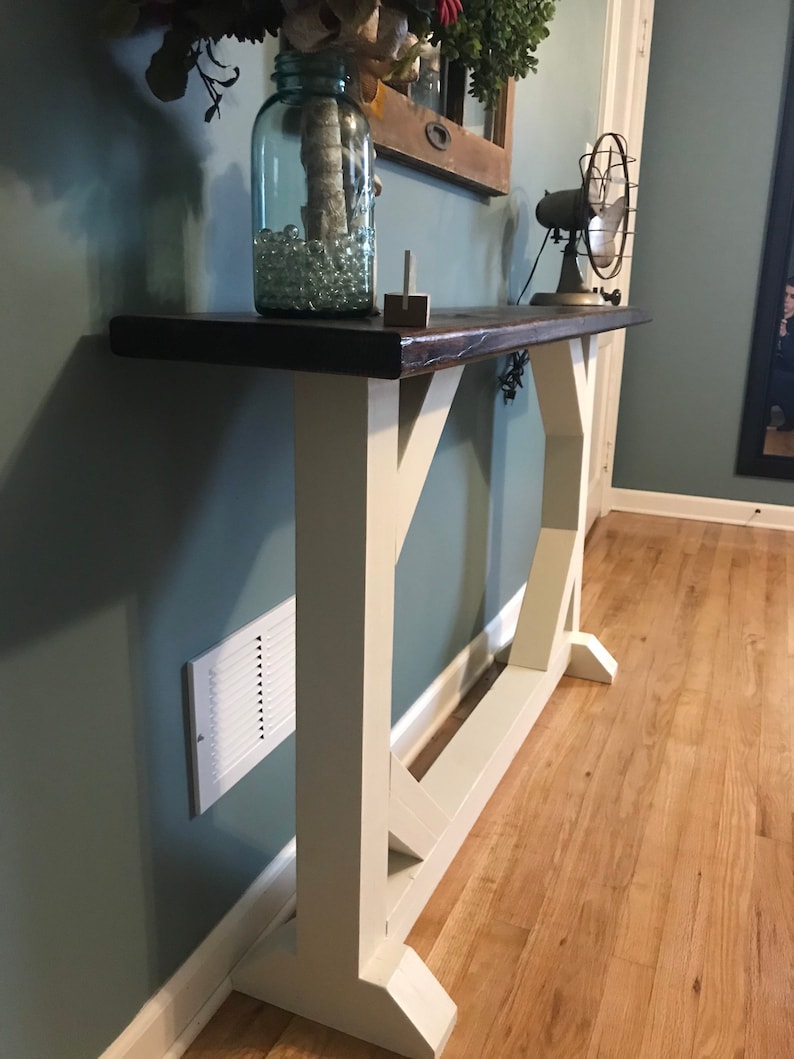 Farmhouse Sofa Table Build Plan | Rustic Console Table (PDF) - Etsy
