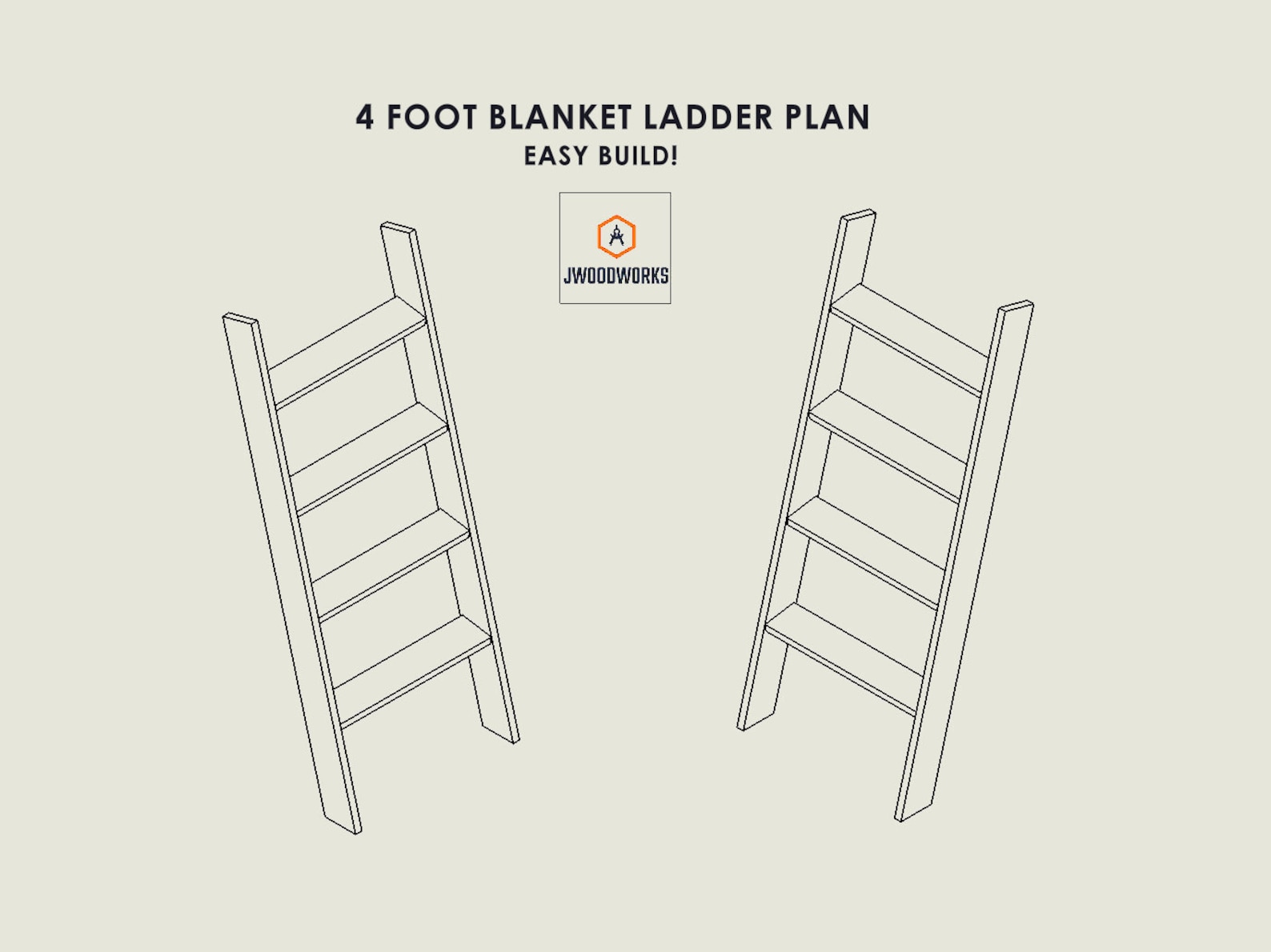 Farmhouse Blanket Ladder Decorative Ladder Rustic Wood Etsy Canada