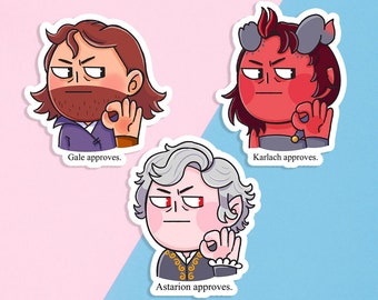 Baldur's Gate Approves | Waterproof Sticker 3 inch