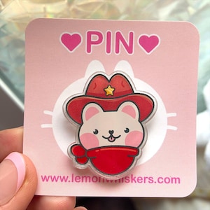 Cowboy Kitty Anstecknadel - Kawaii Katze Anstecknadel