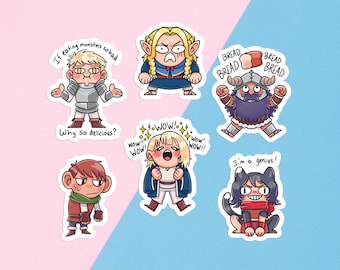 Delicious in Dungeon Meshi 2" inch Laminated DND Sticker  | Laptop iPad Bullet Journal Planner Waterproof Hydroflask
