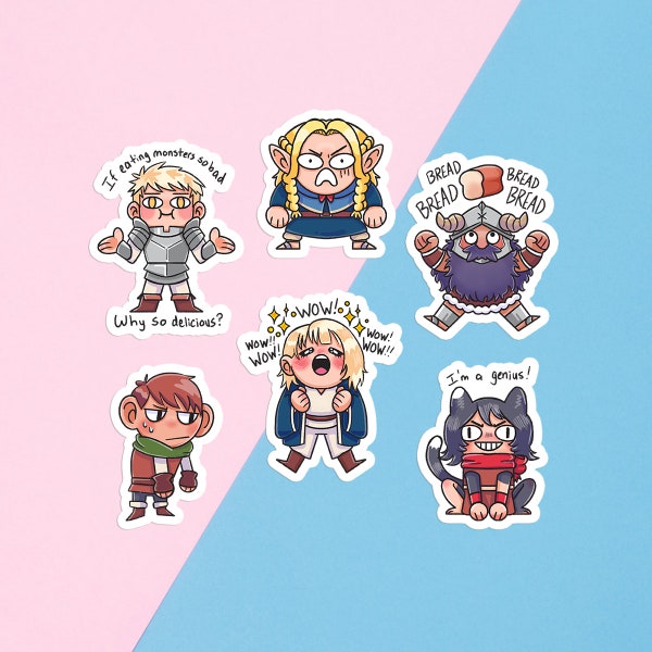 Delicious in Dungeon Meshi 2" inch Laminated DND Sticker  | Laptop iPad Bullet Journal Planner Waterproof Hydroflask