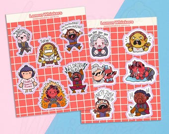 Baldur's Gate Companions | Waterproof Sticker Sheet