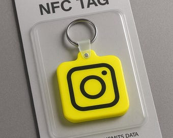 Instagram NFC Keychain Glossy Resin
