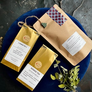 Coffret 𖥜 TRIO 𖠧 Sept Merveilles / 𖢔 Petra /  𖥧 caravansérail Tisane thé made in france thé idea  cadeau