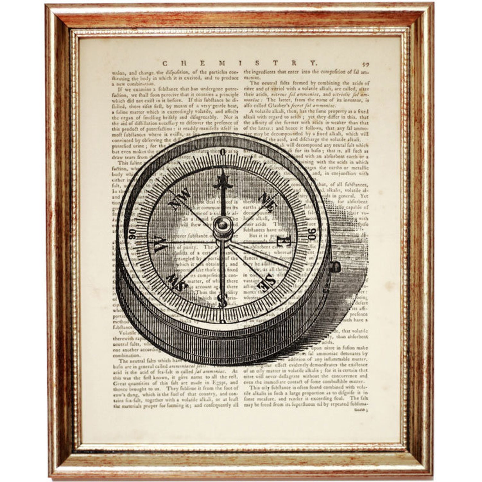Set of 4 Prints Compass 8x10 Dictionary Art Navigation Black Etsy