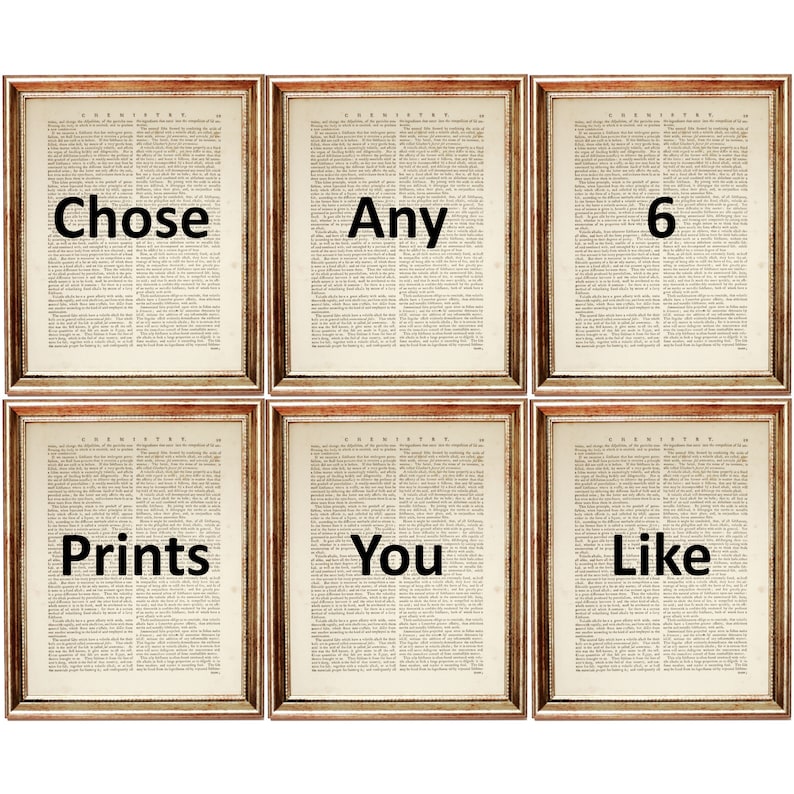 Set of 6 Wall Art, Mix and Match of 6 Wall Art, Chose Any 6 Prints You Like, Custom Set of Poster, Any Print Set image 1