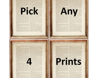 Set of 4 Prints, Wall Art Print, Mix and Match Posters, Choose Any set of Wall Art, Set of 4 Posters Nursery Wall Decor