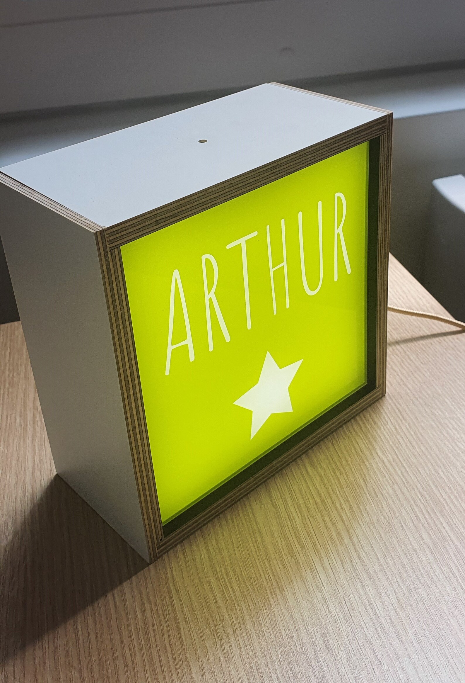 Box Veilleuse Bois Personnalisée Enfant Prénom Et Motif 15x15 Etsy UK