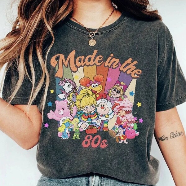 Comfort Colors® Retro Made in the 80s Shirt, Nostalgia Shirt, 80s Shirt, 80s Party Rainbow Shirt, Vintage 1980 Tee, Birthday Gift For Her