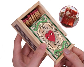 Personalize matchbox for couple  • anniversary match wooden box box  • 5 year wedding anniversary gift  • MT01 ,2