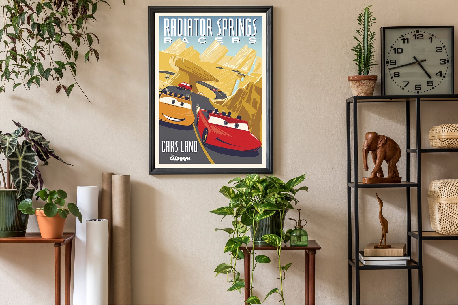 Radiator Springs Racers Poster Disney Attraction Vintage Etsy