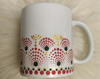 Mandala Kaffeebecher handbemalt, Lieblingstasse, Keramik, Geschenkidee, Jennifers Farbenfreude