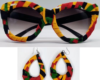 Resistance Ankara Sunglasses with optional matching earrings