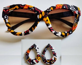 Autumn Ankara Sunglasses with optional matching earrings