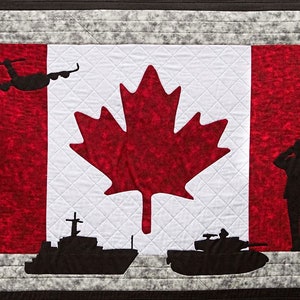 Bless Our Soldiers quilted wall hanging pattern