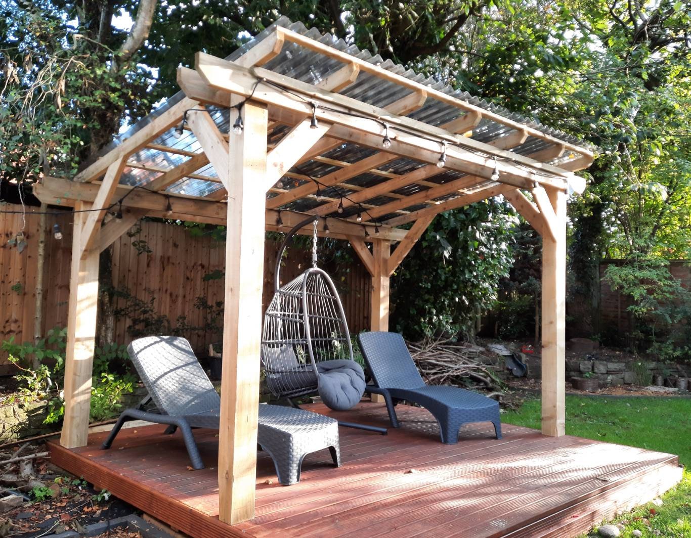 Timbakit Wooden Pergola 3.6m X 2.4m Garden Pergola Gazebo Etsy UK
