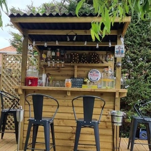 Garden Bar Outdoor Bar Treated Wood Tiki Bar DIY Kit image 5