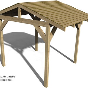 Wooden Gazebo 2.4m x 2.4m Hot Tub Shelter Enclosure, Timber Garden Gazebo Shelter image 9