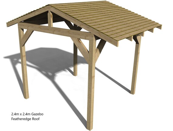 Wooden Gazebo 2.4m X 2.4m Hot Tub 
