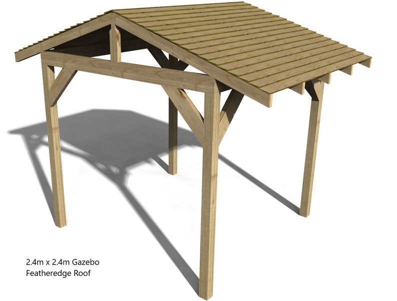 Wooden Gazebo 2.4m x 2.4m Hot Tub Shelter Enclosure, Timber Garden Gazebo Shelter image 9