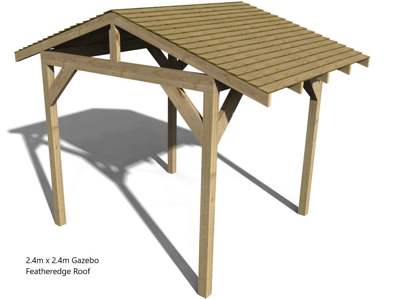 Wooden Gazebo 2.4m X 2.4m Hot Tub 