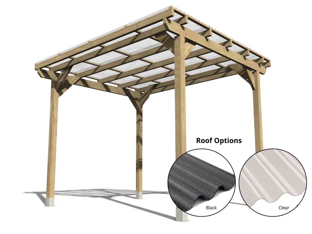 3m X 3m Wooden Pergola DIY Kit Pressure Treated Wood Etsy UK