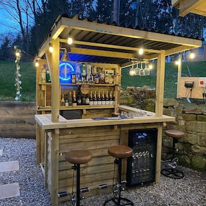 Garden Bar Outdoor Bar Treated Wood Tiki Bar DIY Kit image 3