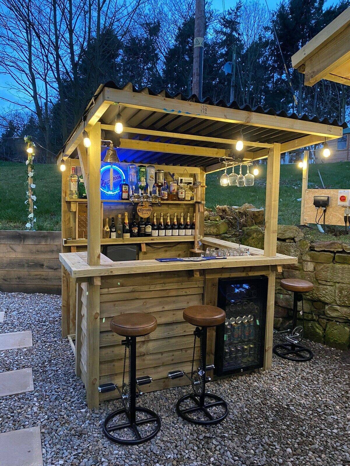 Garden Bar Outdoor Bar Treated Wood Tiki Bar DIY Kit Etsy UK