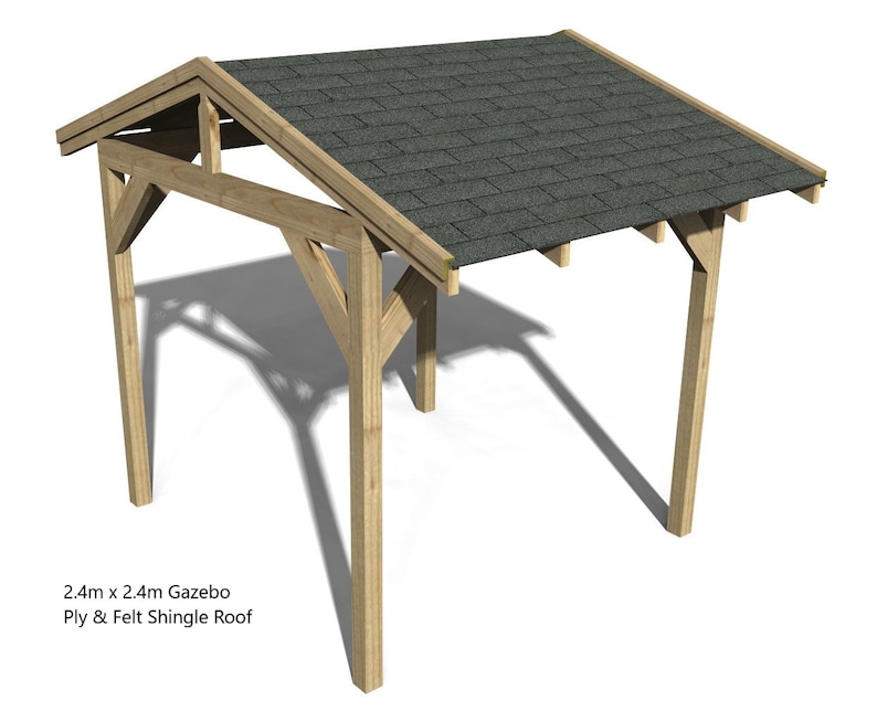 Wooden Gazebo 2.4m x 2.4m Hot Tub Shelter Enclosure, Timber Garden Gazebo Shelter image 8