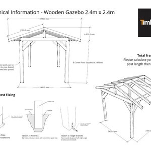 Wooden Gazebo 2.4m x 2.4m Hot Tub Shelter Enclosure, Timber Garden Gazebo Shelter image 2