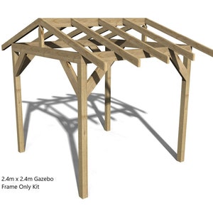 Wooden Gazebo 2.4m x 2.4m Hot Tub Shelter Enclosure, Timber Garden Gazebo Shelter image 7