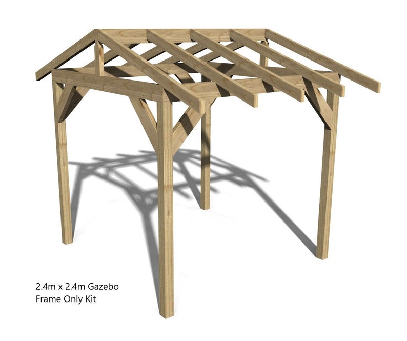 Wooden Gazebo 2.4m x 2.4m Hot Tub Shelter Enclosure, Timber Garden Gazebo Shelter image 7