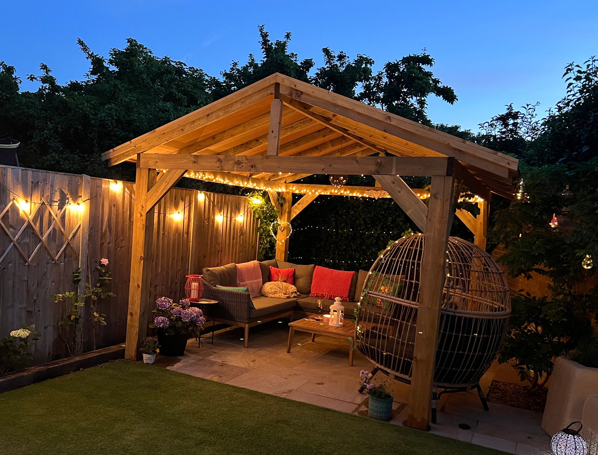 3.6m x 3.6m Wooden Gazebo Shelter - Etsy 日本