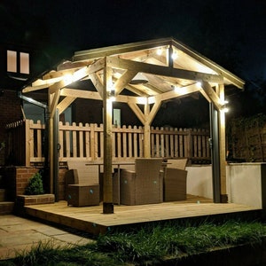 Wooden Gazebo 2.4m x 2.4m Hot Tub Shelter Enclosure, Timber Garden Gazebo Shelter image 5