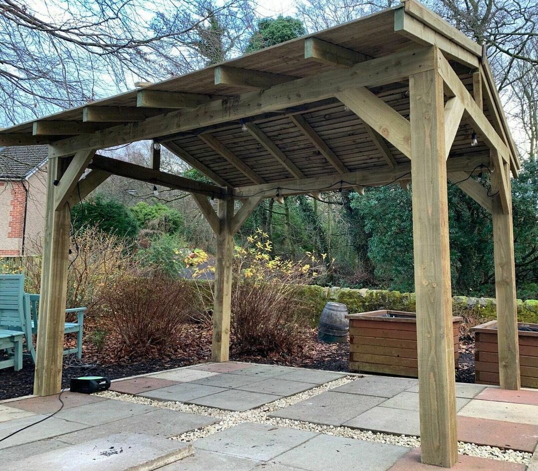 Wooden Gazebo Kit 3m X 2.4m Timber Hot Tub Shelter Gazebo Etsy UK