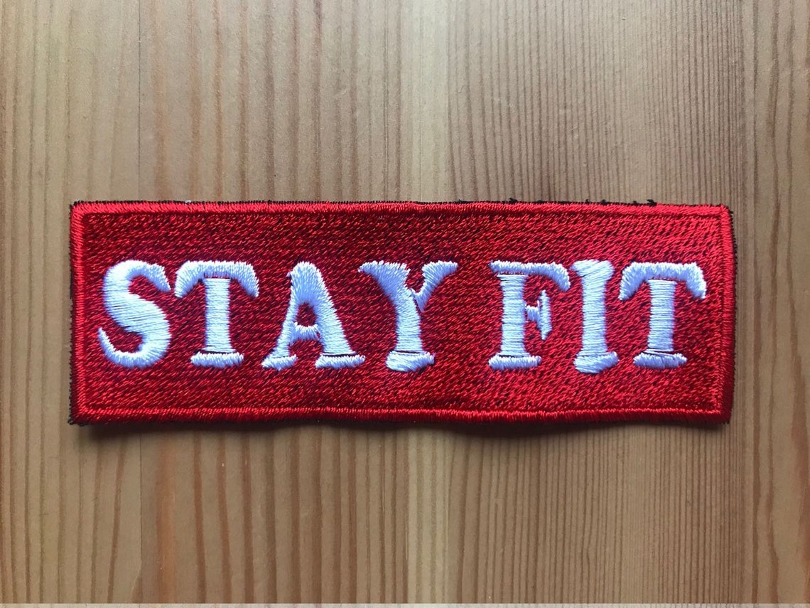 Patch STAY FIT GYM Workout Crossfit Funny Moivation Etsy