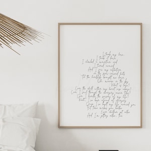 Landslide Fleetwood Mac Lyrics Printable, Fleetwood Mac Lyrics Poster