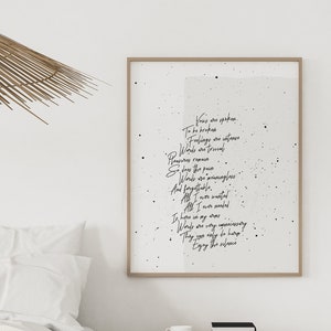 Enjoy The Silence Depeche Mode lyrics printable, Depeche Mode lyrics poster, instant download file, Enjoy The Silence lyrics bedroom decor