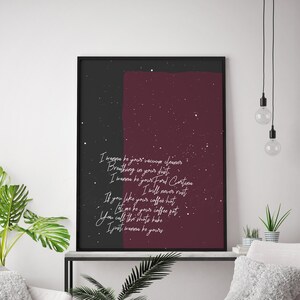 I Wanna Be Yours Arctic Monkeys testi stampabili, Arctic Monkeys lyrics poster, instant download file, I Wanna Be Yours lyrics bedroom décor