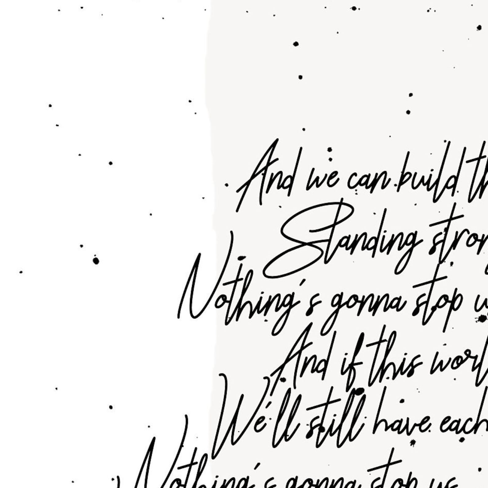 Nothing's Gonna Stop Us Now Starship Lyrics Printable Etsy Nothing's Gonna Stop Us Now Starship Lyrics Printable Etsy